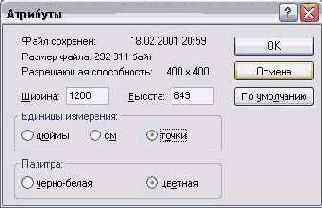 Изменение атрибутов рисунка